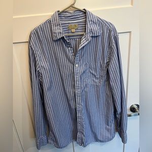 Men’s large blue & white striped Sonoma button down shirt.